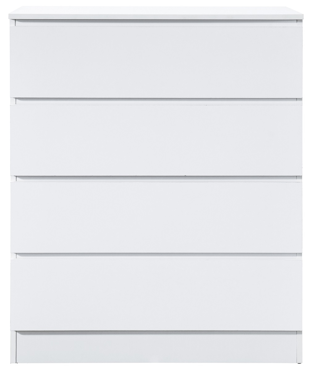 Product photograph of Oslo White 4 Drawer Chest from Choice Furniture Superstore.